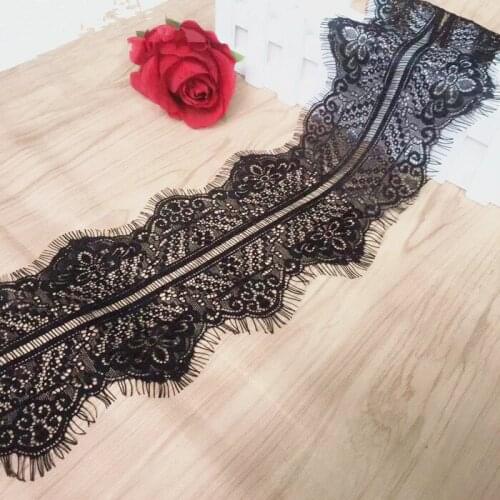 6meters/lot eyelash lace trim 14cm width women gowns making lace trimming good quality