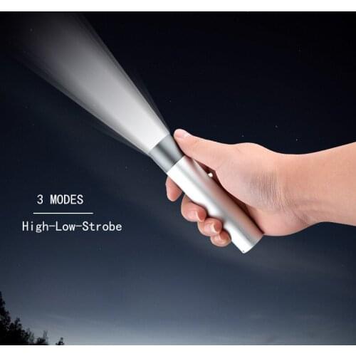 Mini USB LED Flashlight Waterproof Rechargeable Outdoor Camping Light Power Bank Lamp 3 Mode Handy Flash Light Drop Shipping