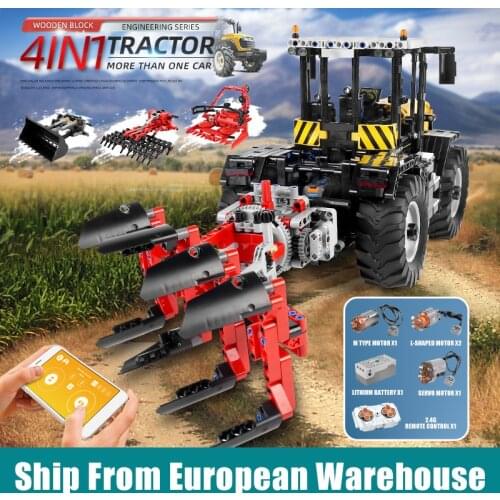 Mould King 17019 Car MOC-25371 APP RC Tractor Fastrac 4000er Set Building Blocks Parts Kids Toys Christmas Gifts