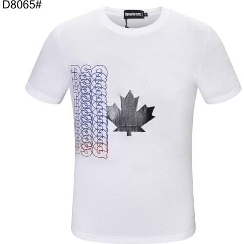 DSQ PHANTOM TURTLE Mens Short Sleeve Logo Series Graphic T-Shirt Men Fashion Print Cotton Tees Breathable Quality Tops D80651