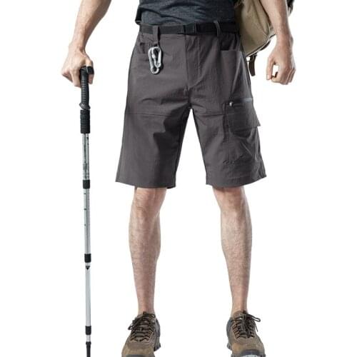 Mens Hiking Shorts Large Stretch Quick Drying Shorts Summer Mountaineering Multi Pocket Sweatpants Outdoor Hiking Trousers