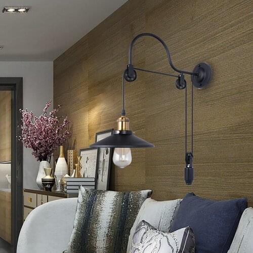 Freeshipping Industrial Vintage Wall Lamp Bra Iron Loft Lamps Bedroom Corridor Aisle Warehouse Restaurant Pub Wall Lamp Sconce