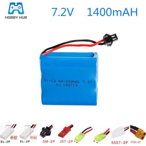Ni-Cd 7.2v 1400mah rechargeable battery AA Ni-cd 7.2 v 1400 mah battery for Remote control toy electric toy Car Boat Tank Guns