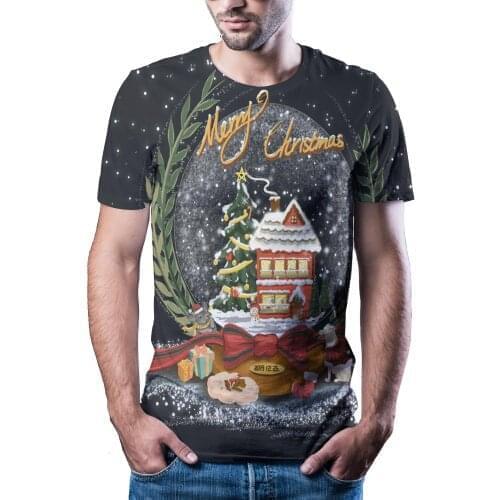 New Fashion Christmas Street Style 3d Digital Print Animation Skull T -Shirt Top Leisure Sports T -Shirt Xxs 6xl