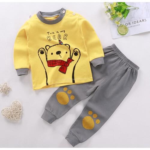 2021 Newest Boy Girls Childrens Clothing Sets Sleepwear Long Sleeve Kids Pajama Girl Groups Kids Boutique Clothing Wholesale