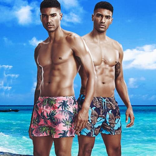 New Mens Quick Dry Board Shorts 100% Polyester Summer Holiday Beach Shorts Bermuda Surfing Swimsuits For Man Swimwear
