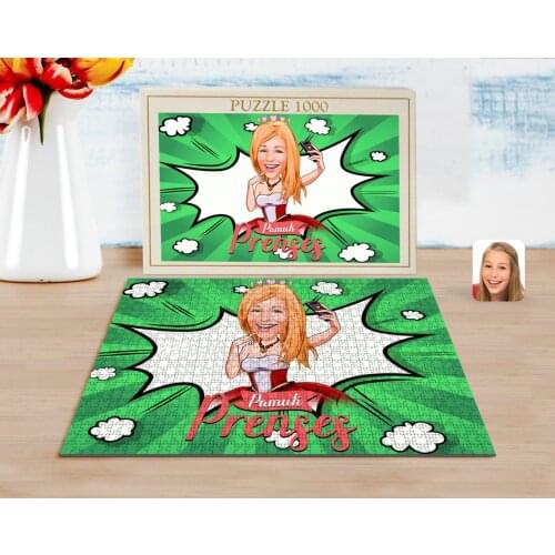 Personalized Cotton Princess Caricature of 1000 Piece Professional Puzzle-3