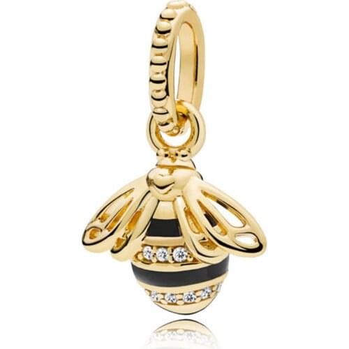 Queen Bee Pendant Charm Bead for Women Necklace Bracelet Bangle Lady Gift DIY Jewelry S925 Silver DIY Jewelry