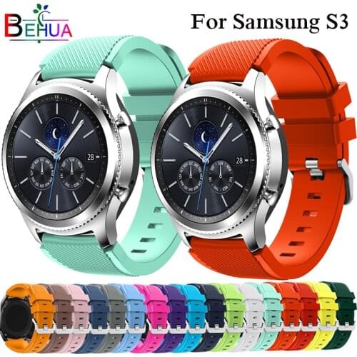 Watchbands 22mm Sport Silicone Strap Band For Samsung Gear S3 Classic Frontier Replacement Band For Huami Amazfit Stratos 2/2S