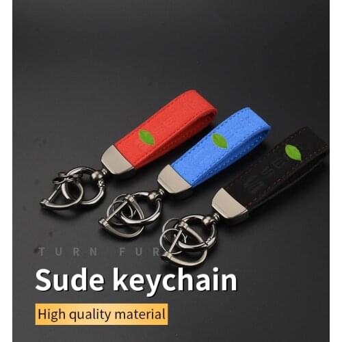 High-Grade Suede Key Strap Metal Ring for Seat Ibiza Leon Ateca Exeo Altea Alhambra Toledo Key Accessory Belt