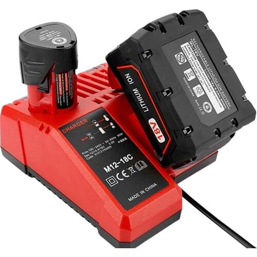 M12-18C Battery Charger for Milwakee M12 & M18 battery 48-11-1815 48-11-1828 18V Fast Charging for UL/VDE/3C/GS/SAA