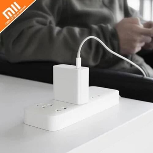 Xiaomi Mi USB-C 45W(Max) Charger Smart Output Type-C Port USB PD 2.0 QC 3.0 Quick Charge Gift C2C Cable for 13.3 12.5 pro 15.6