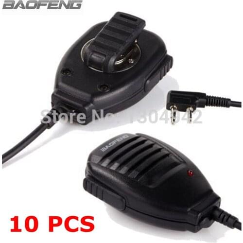 10 PCS Baofeng Microphone Speaker Mic For Two Way Radio Kenwood BAOFENG UV-5R 5RA 5RE Plus Walkie Talkie Portable Accessories