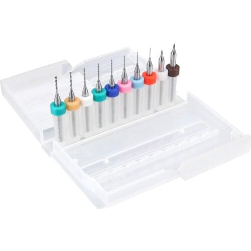 10pcs Drill Bits PCB Tungsten Steel Cutter Carbide For Print Circuit Board CNC Milling Cutter