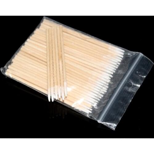 1000pcs Disposable Medical Wooden Cotton Swab One Sharp Tip Single Ended Pointed Cotton Swab Microblading aftercare cotton swabs