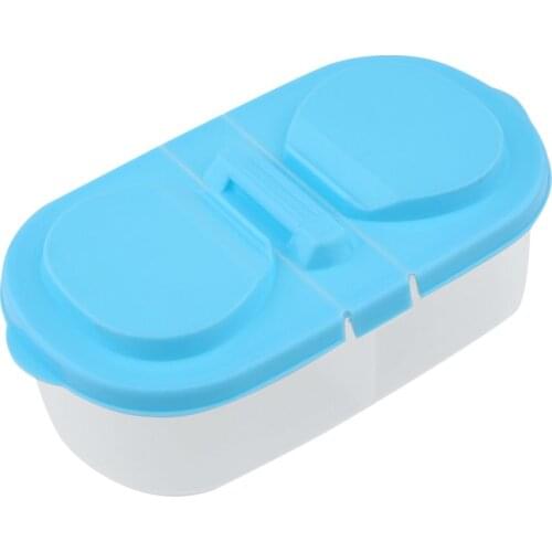 2 Lattices Durable Food Storage Box Sealed Crisper Grains Tank Kitchen Sorting Container Cans For Coarse Cereals