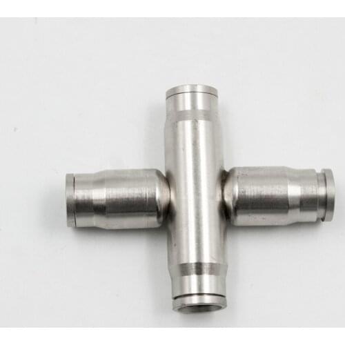 5pcs Legines Quick Connecting Connector 4 Ways. Slip lock Cross 3/8'',Brass Slip Connector For Mist Cooling System