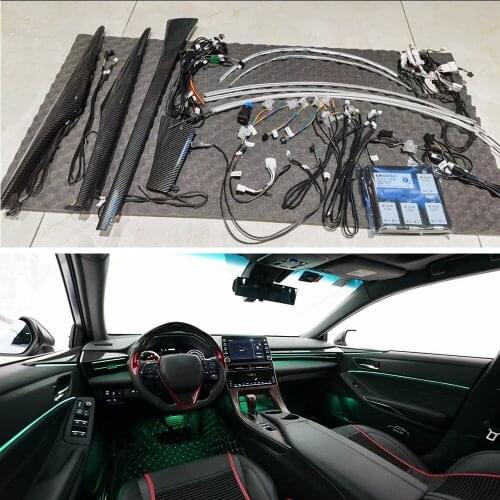 64 Colors For Toyota Avalon Ambient Light Door Stip LED Atmosphere Lamp Door Handle Neon Light Center Console Illumanate Lamp