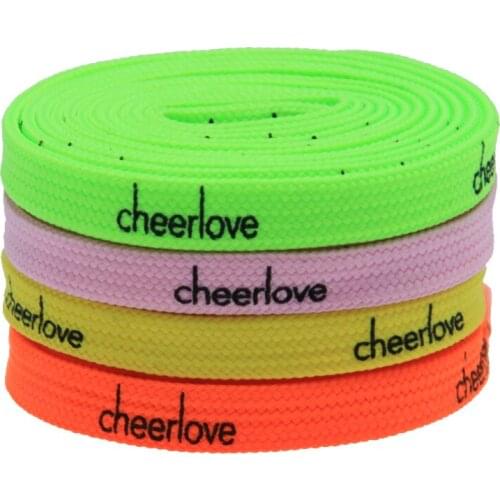 Coolstring 7mm Letter Printing Shoelaces Green Pink Yellow Red Colours for Kid Adult Unisex Canvas Shoe String Men Women Sneaker