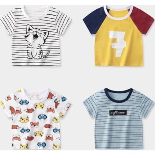 100% Cotton Kids T-shirt Children Summer Short Sleeve T-shirts For Girls Clothes Baby Boy T Shirt Toddler Tops Clothing New 2021