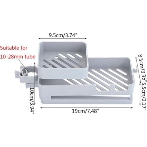 Double-layer Sink Hanging Rack Rotary Water Faucet Storage Holder Dish Cloth Clip Shelf Drain Dry Towel Organizer