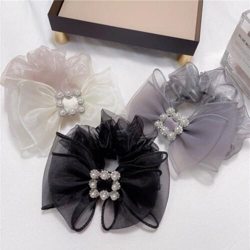 Fashion Girl Sweet Rhineston Elastic Hair bands Headband Women Hair Accessories Beauty Hair Rope Ponytail Headwear