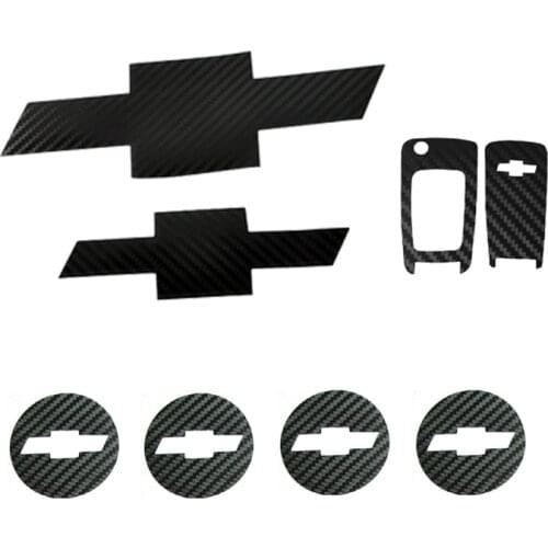 Front Rear Emblem Wheel Center Hub Caps Key Carbon Fiber Emblem Sticker for Chevrolet CRUZE 2010 2012 Car Stying Accessories