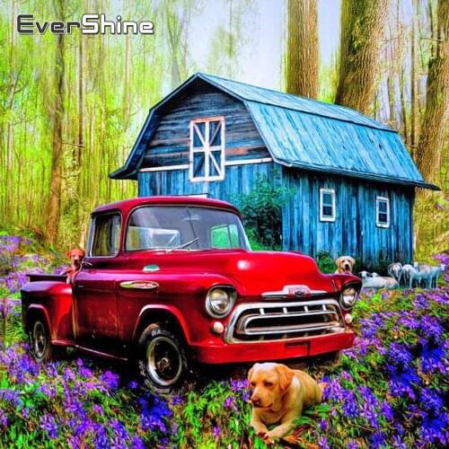 EverShine 5D Diamond Painting Landscape Mosaic Art Set Diamond Embroidery House Cross Stitch Hot Sale DIY Dog Handmade Hobby