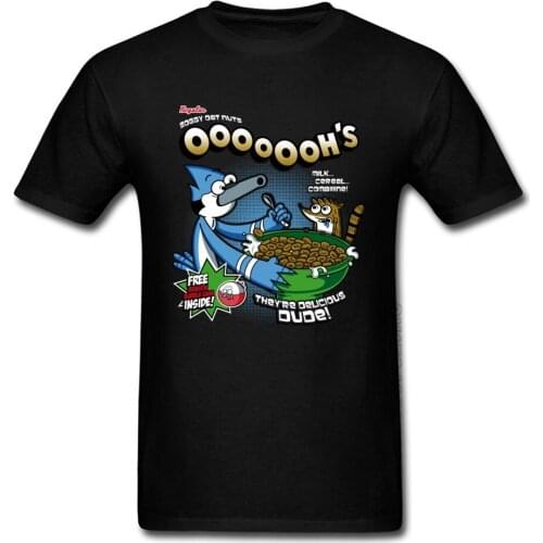 Cartoon Comic Funny Print Tops/Tees Regular Cereal Tshirts Anime Graphic Party T Shirts Short Sleeve Pure Cotton Crew Neck