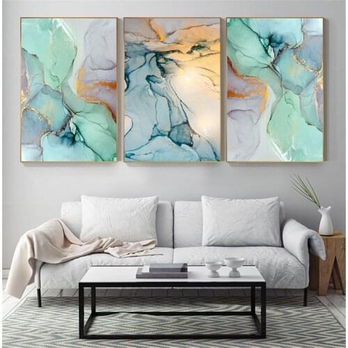 Geometric Pattern Agate Marble Abstract Canvas Painting Nordic Posters and Prints Wall Art Pictures for Living Room Home Decor