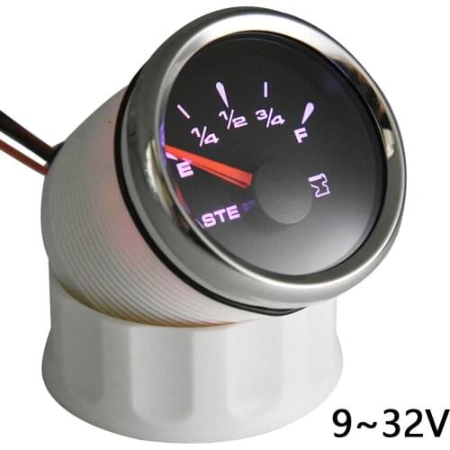 52MM Sewage Level Gauge With Colors For Car Boat Level Gauge Meter Indicator Waterproof anti-fog Adjustable Signal E-F 9-32V