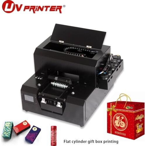 Used for mobile phone case/acrylic/metal bottle UV printer can print flat and cylindrical objects A4 size portable color printer