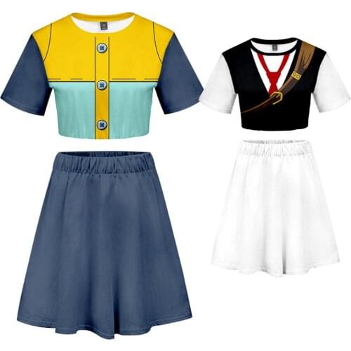 The Seven Deadly Sins Meliodas Costume Elizabeth Liones Girls Sexy Club outfits Two Piece Set Diane Summer Short Top Skirt L321