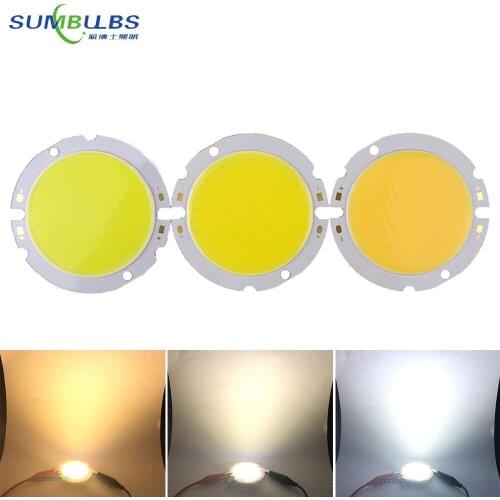 10pcs 44mm globe circular COB LED light source for spotlight ceiling lamp downling bulbs 10W 15W 20W 25W 30W Round LED COB Chip