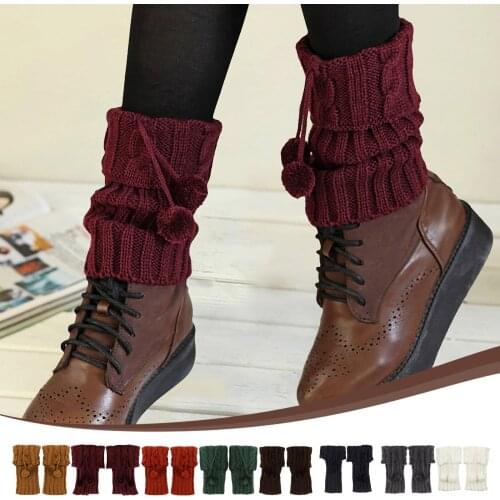 Fashion Womens Ladies Knitted Leg Warmers Socks Short Flap Boot Cover Protect Joints To Keep Warm And Breathable Socks calcetine