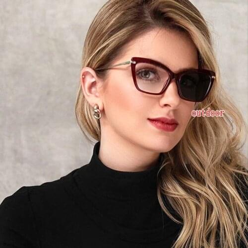 Oversized Square Sunglasses Transition Photochromic Reading Glasses for Women Hyperopia Presbyopia with diopters eyewear NX