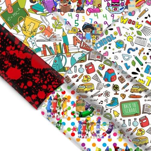 New 20*33cm Cake Dot Stripe Back to School Faux Synthetic Leather Sheet For Hair Bow Bag Wallet Phone Cover DIYs,1Yc7093