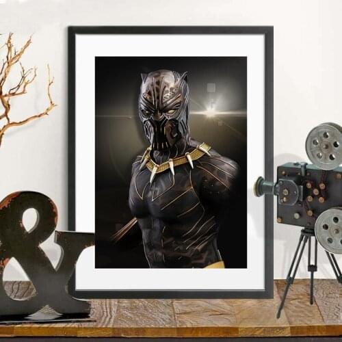 Villain Hero Erik Killmonger Poster Golden Jaguar Art Prints Modern Sci-fi Film Canvas Painting Fans Gifts Wall Picture Decor