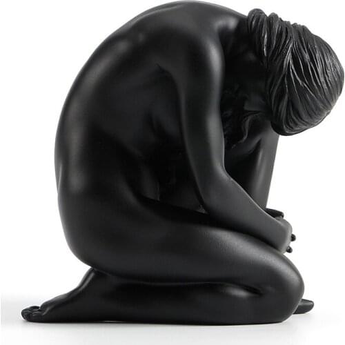 Resin creative body art nude female sculpture birthday gift decoration table decoration strength export boutique hot sales