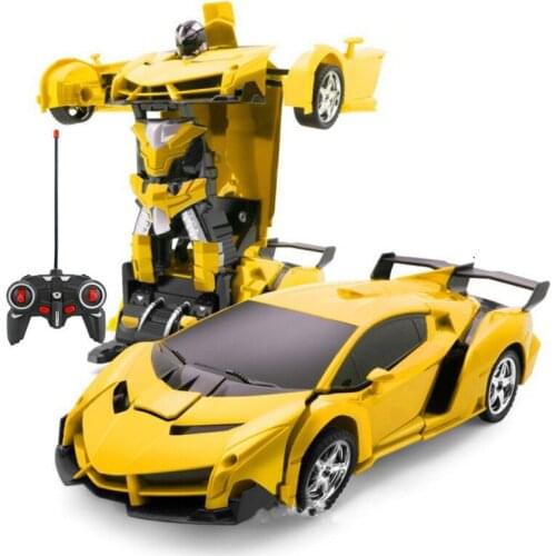 RC Car 1:18 RC Deformation Electric Transformation Robot Car Racing Light Remote Control Toy Kids Model Gift for Boys Grils