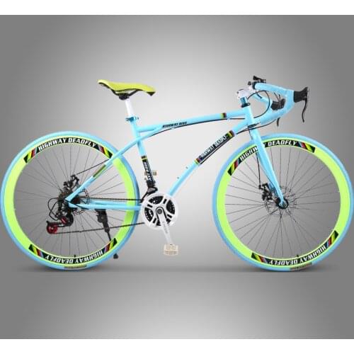 Dead Fly Variable Speed Bicycle Road Racing Solid Tire Bent Handlebar Muscle Live Flying Double Brake Student Male And Female