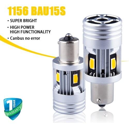 1156 LED 12V 3500LM Brightness P21W BAU15S Canbus No Error W21W LED Lamp Car Lights Bulb Turn Signal Light 7535 Chip