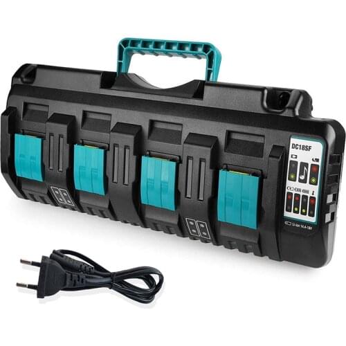 New Li-Ion Battery Charger 3A Charging Current For Makita 14.4V 18V Bl1830 Bl1430 DC18RC DC18RD DC18SF fast Charging Eu Plug