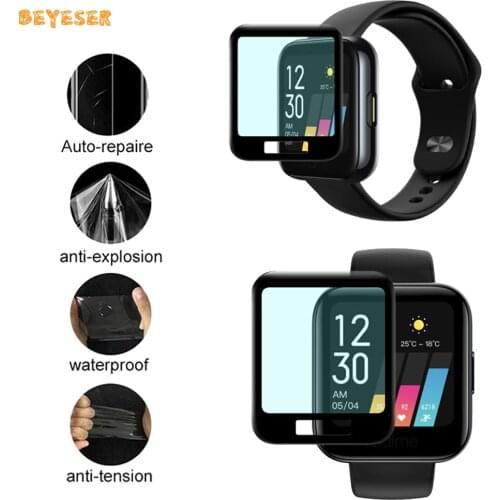 3D Curved Protective Film For Realme Watch Smartwatch Scratch Proof Ultra-Thin Protection Full Cover Screen Protector(Not Glass)