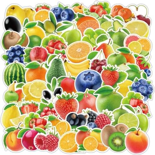 10/30/50PCS Fruit Strawberry Girl Cute Fresh Graffiti Sticker Notebook Skateboard Guitar Waterproof Sticker Toy Wholesale