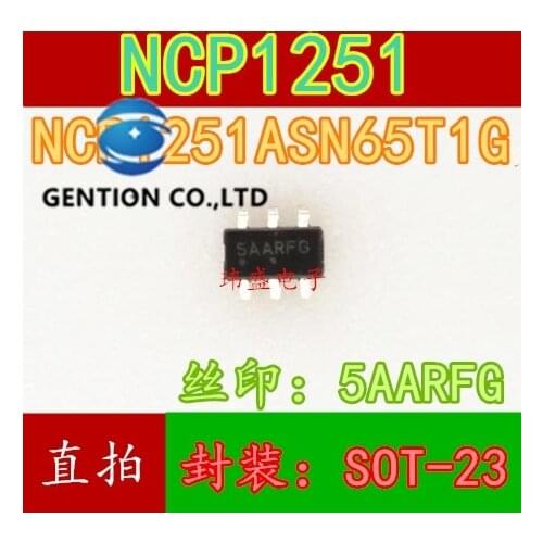 10PCS NCP1251ASN65T1G Silkscreen 5A2 5AARFG SOT23-6 in stock 100% new and original