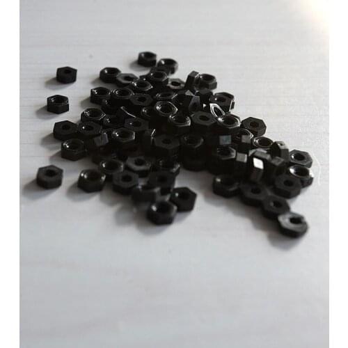 100pcs Black Nylon Hex M3 Nut Wholesale