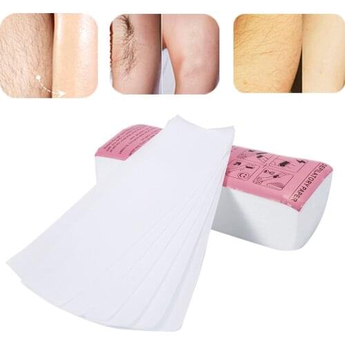 100 Pcs Hair Removal Tool Depilatory Paper Nonwoven Epilator Women Hair Removal Wax Strips Pad Shaving Waxing Smooth Legs
