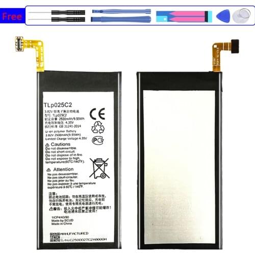 TLP025C2/TLP025C1 Battery 2500mAh For Alcatel One Touch POP 4 Plus 4+ OT-5056D 5056D 5056A 5056W Mobile Phone Bateria