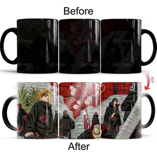Anime Coffee Mug 11oz Magic Color Changed Tea Cup Ceramic Creative Cartoon Friends Birthday Coffee Mugs
